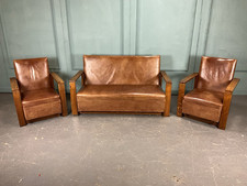 Early Arts And Crafts Period Sofa And Chairs Set 