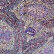 LIBERTY OF LONDON  PAISLEY PRINT FRINGED WRAP / SCARF - ALL WOOL -