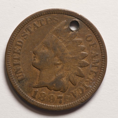 1897 usa indian head - head, one