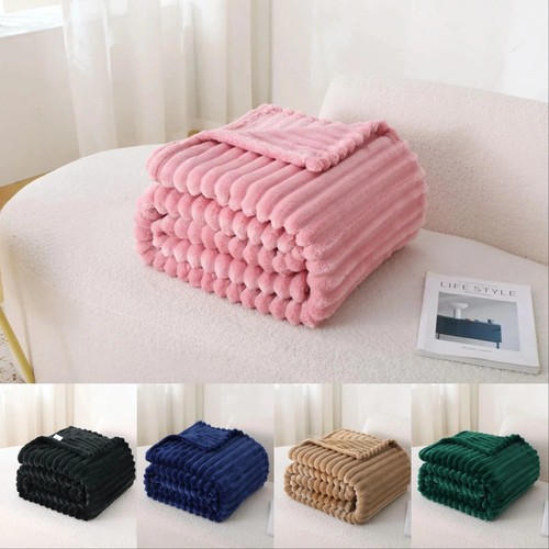 Cozy chunky plush blanket - plush,