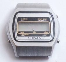 Vintage SHIVAS Quartz LCD Chrono Watch Head for Repair (E63)