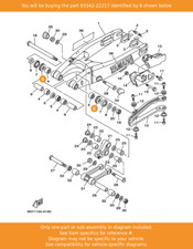 YAMAHA Bearing, 93342-22217