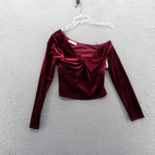 elodie Womens Burgundy Velvet