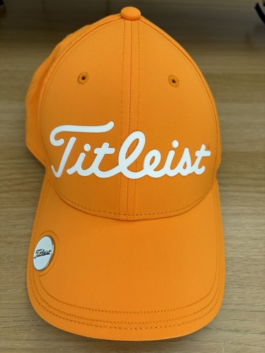 Orange titeleist golf cap with - cap,