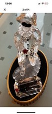 SWAROVSKI CRYSTAL Masked Harlequin 2001 Collectors Edition With Stand & Plaque