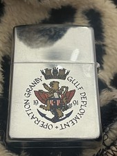 Zippo Operation Granby Gulf Deployment 1991 & HMS Gloucester on reverse 