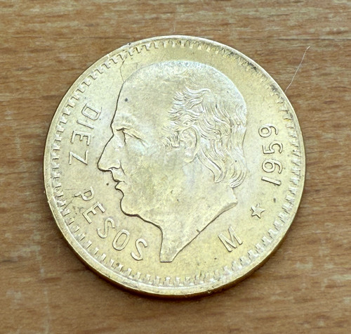 Mexico 1959 gold pesos - gold,
