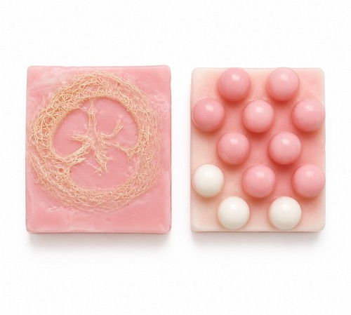 Rose lofa soap - scrab, dry