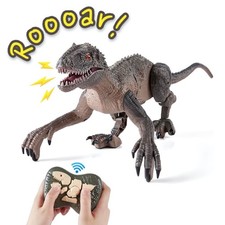 Remote Control Dinosaur Toy Velociraptor 2.4GHZ RC Walking Dino Robot kids gift