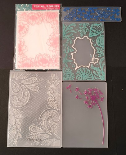 Mixed embossing folders - x, 5