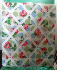 Cath KIDSTON Memory PIN BOARD Bubble Rose FABRIC, White, Pink, Red, Green, Blue