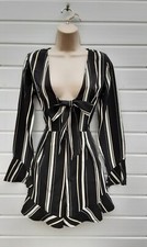 PLAYSUIT,HIPPIE,BOHO,FOLK,FESTIVAL,STRIPE,60S,70S,80S,VINTAGE LOOK,SIZE 10,NWTS