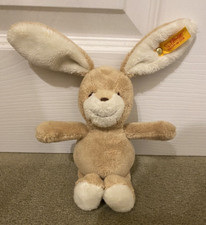 Steiff Knopf Im Ohr Bunny with internal rattle, cream&beige -very good condition