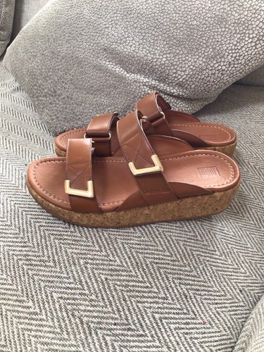 Real leather tan wedge - uk,