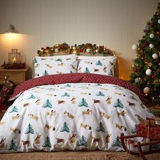 Vantona Essentials Christmas Dogs Duvet Cover Set - Multi
