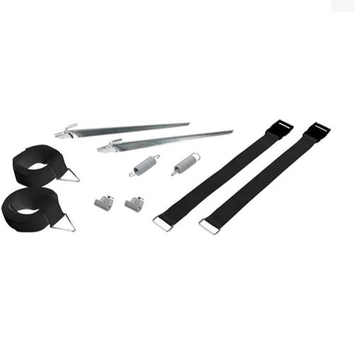 Secure awning tie - down, straps