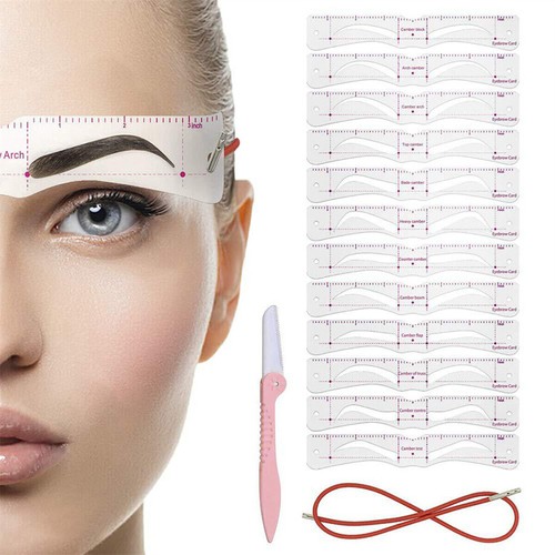 14pcs eyebrow stencils shaper - stencils,
