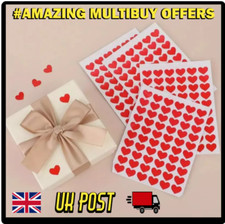 Mini Heart Sticker Small 14mm Self-Adhesive Heart Shape Stickers Labels UK