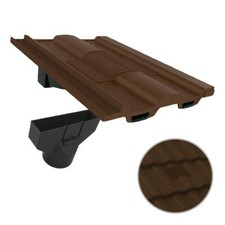 Dark Brown Castellated Roof