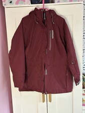 Woman’s Tog 24 Milatex 5000 Burgundy Full Zip Waterproof Rain Coat Size 14/16
