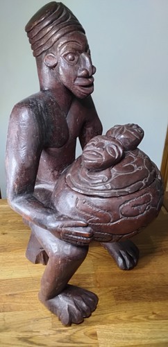 Vintage large african - vintage, carved