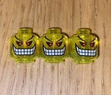 LEGO Batman 2006 Joker Bomb Minifigure HEAD 7782 7888 Genuine New x3