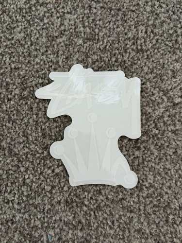 Stussy script over - bent, crown