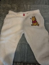 Primark Disney Winnie the Pooh Cream Fluffy Pyjama Bottoms Size Large (14-16)