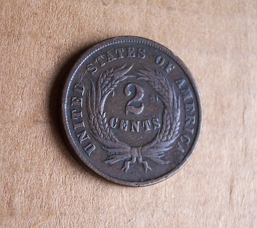 1865 cent coin - 1865,