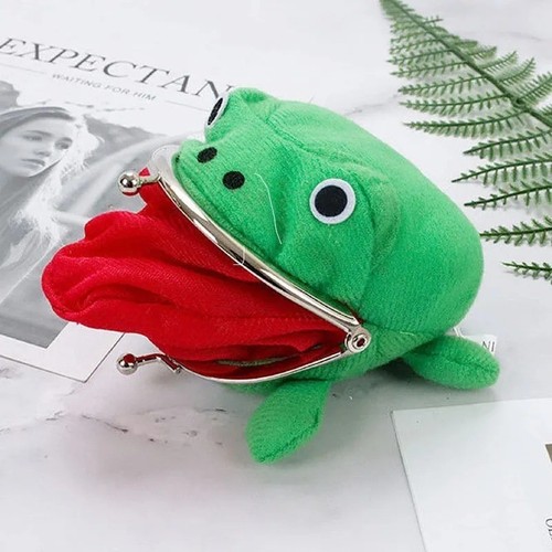 Plush frog coin - plush,