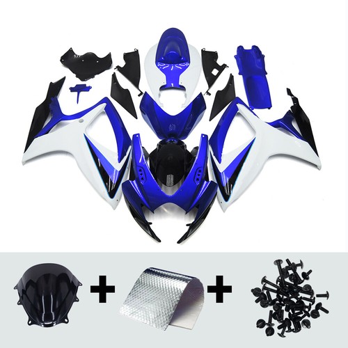 Blue white injection fairings - blue,
