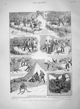 Original Old Antique Print