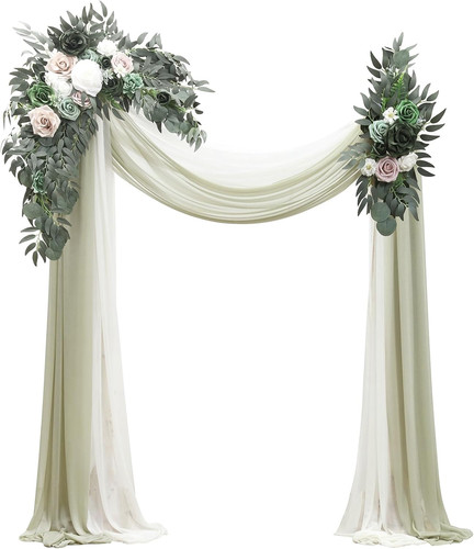 Arch flowers with drapes kit - arch,