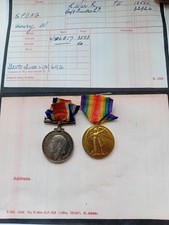 WW1 MEDAL PAIR WORLD WAR ONE TO H W SPONG