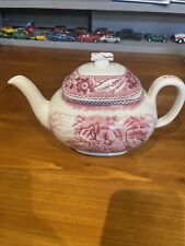 Vintage Wood And Sons Burslem Woodland Pink Teapot