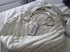 Karen MILLEN  LARGE SHOULDER BAG IN WHITE LEATHER