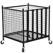 Rolling Sports Ball Storage Cart Garages Sports Equipment Organizer Steel
