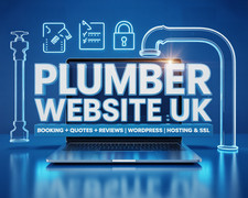 PLUMBER WEBSITE UK – BOOKING + QUOTES + REVIEWS | WORDPRESS | HOSTING & SSL