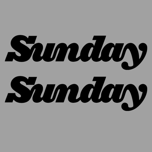 Sunday bmx logo black - black, x2