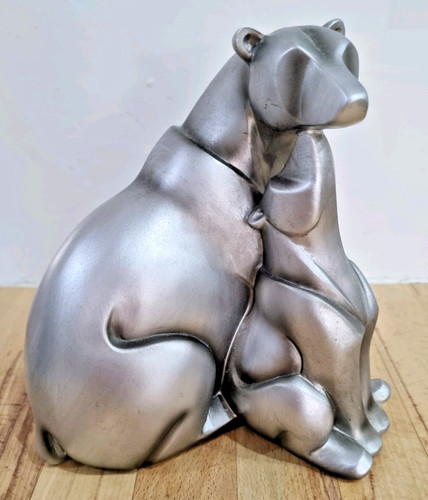 Asda silver effect polar bear - silver,