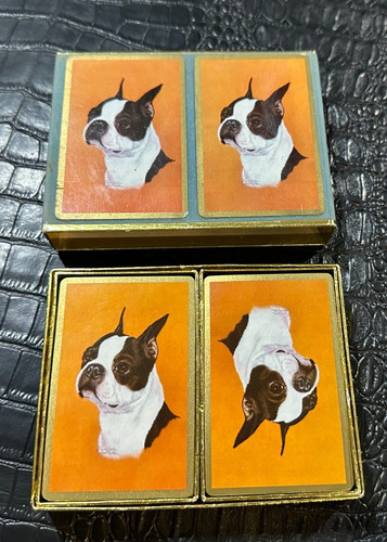 Vintage dog double playing - dog,