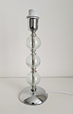 Vintage Retro Glass & Chrome Table Lamp Base