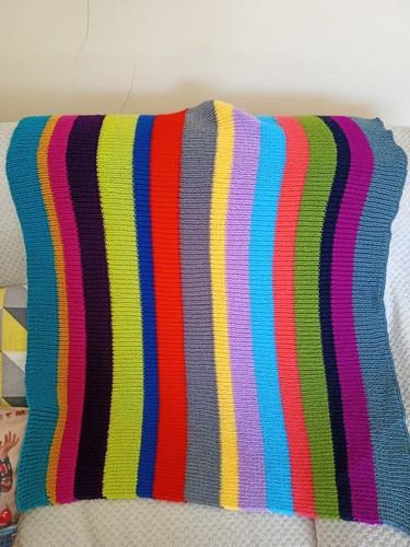 Handmade wool throw multi - wool,