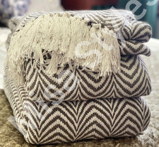 COTTON HERRINGBONE THROW FOR