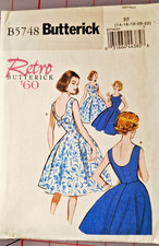 Butterick Retro Dress Pattern B5748, 14 - 22, New, & Uncut