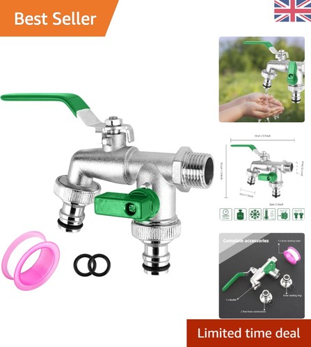 Double garden tap with - garden, 1/2