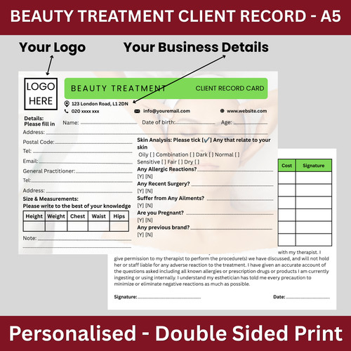 Beauty client record - beauty,