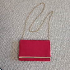 Next red suede handbag