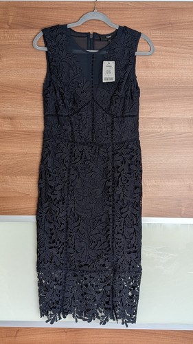 Next lace dress navy - navy, size