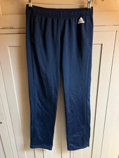 Adidas Back to Basics 3 Stripe ladies track suit bottoms in Blue - Small